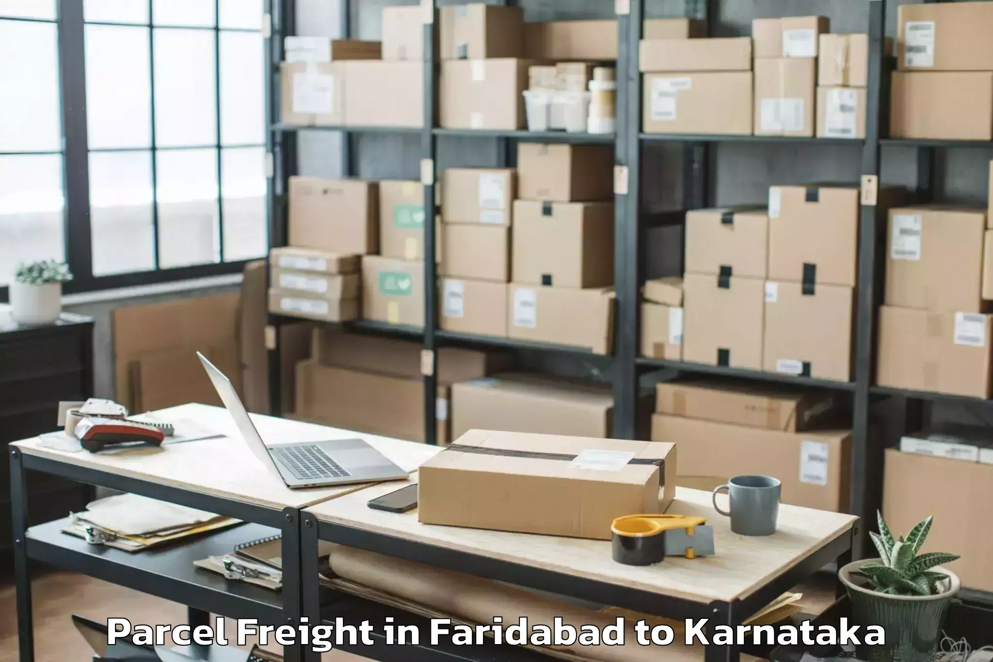 Top Faridabad to Bellary Airport Bep Parcel Freight Available